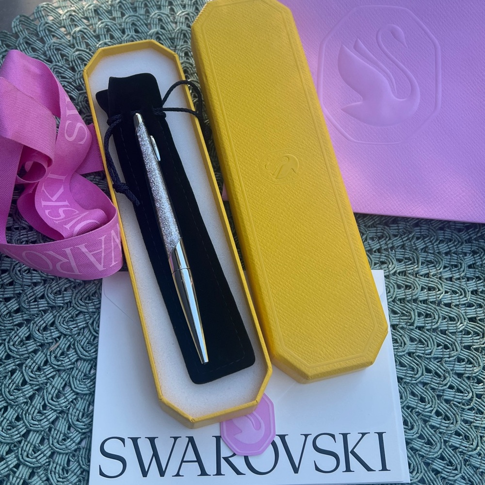 New Swarovski Crystalline Nova Ballpoint pen w/ box, pouch, case and gift bag.